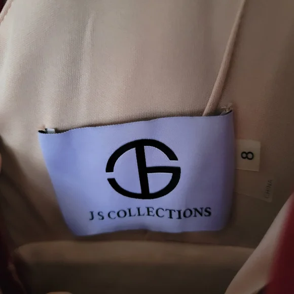 JS COLLECTION Holiday Party Elegant Red Sleeveless Dress Size 8 - Picture 3 of 6